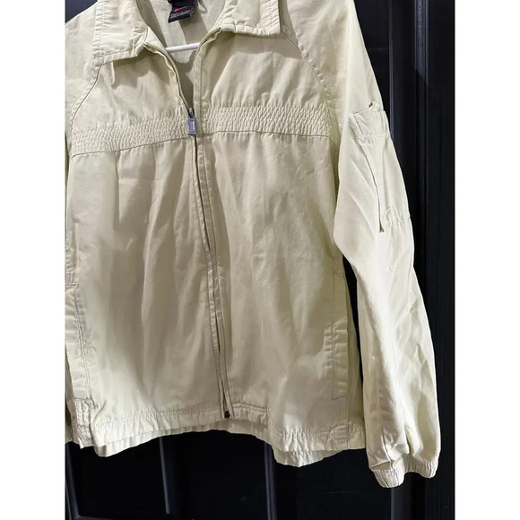 Nike Beige Lightweight Zip-Up Windbreaker Jacket Size 4-6 - Picture 5 of 10